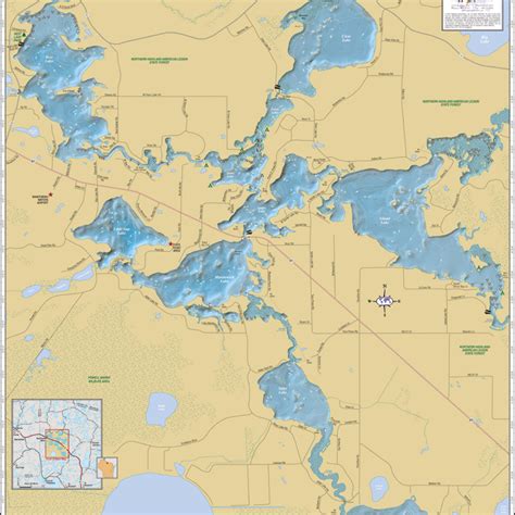 Turtle Flambeau Flowage Wall Map Mapping Specialists Limited