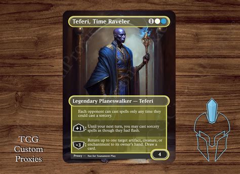 Teferi Time Raveler Magic Playtest Proxy Fullart Etsy