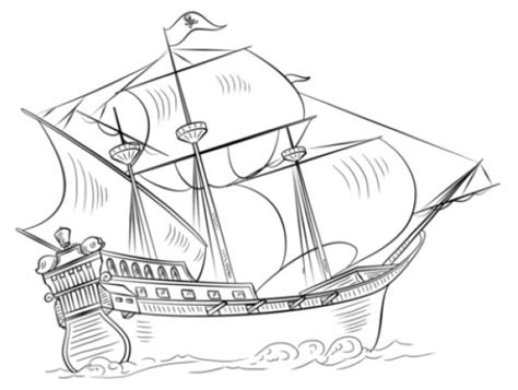 Printable Pirate Ships Coloring Pages Pdf Coloringfolder