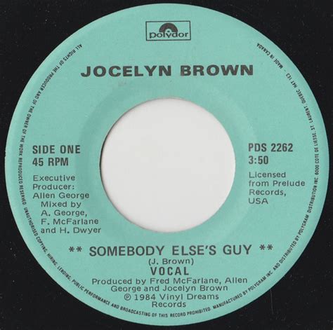 Jocelyn Brown - Somebody Else's Guy (1984, Vinyl) | Discogs