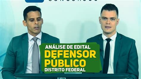 Concurso Dp Df Defensor Análise De Edital 2019 Youtube