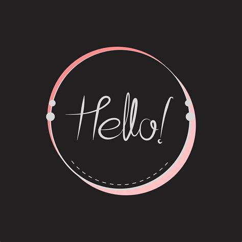 Hello Typography Badge Design Vector Free Vector Rawpixel