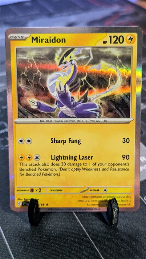 Miraidon 080 198 Scarlet Violet Base Set Holo Rare NM EBay