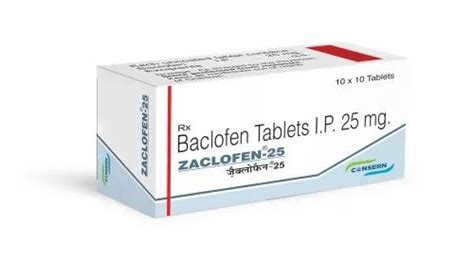 ZACLOFEN 10 25 XL 20 Baclofen Tablets I P At 110 40 Strip