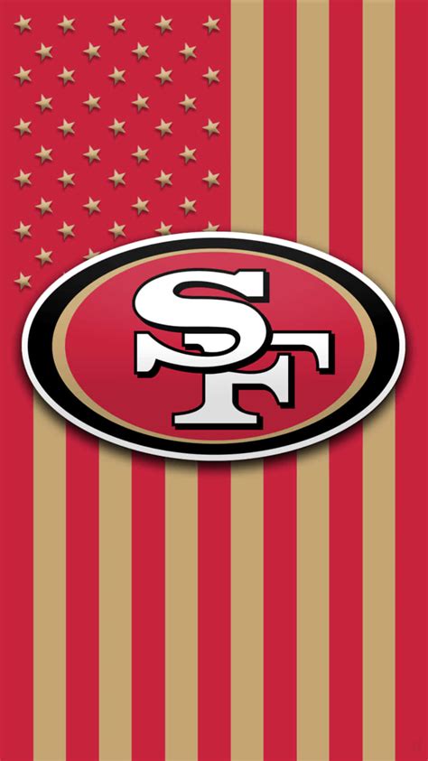 Download San Francisco 49ers Logo On An American Flag Wallpaper ...