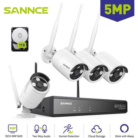 Sannce Mp Kit Videosorveglianza Wireless Full Telecamere Smart Senza