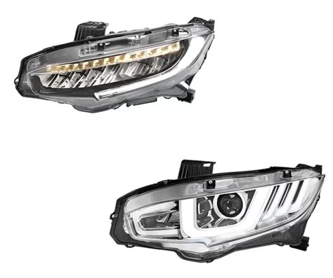 PRO Design Clear LED Headlights For Honda Civic 21 20 19 18 17 16