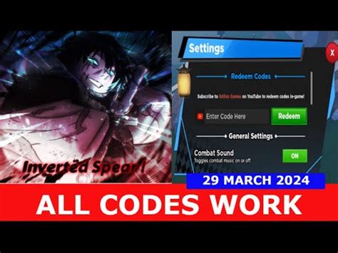 All Codes Work Toji Update Kaizen Roblox March Youtube