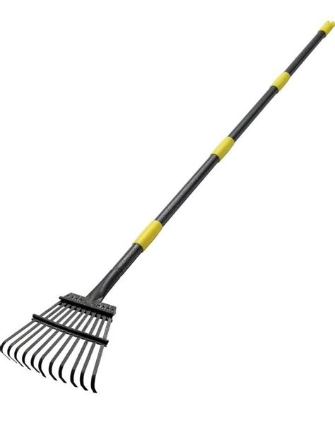 Metal Heavy Duty Garden Leaf Rake Expandable Handle 25 Tines - La Paz ...