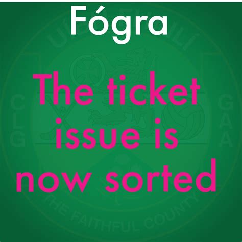 Official Offaly GAA on Twitter: "The issue with purchasing tickets for ...