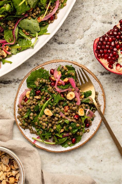 Lentil Pomegranate Salad With Cider Dressing From My Bowl