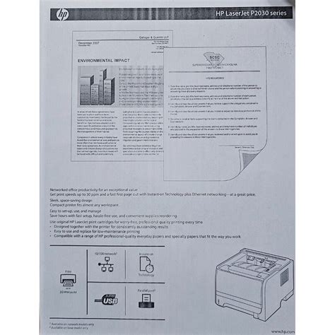 Hp Laserjet P2035n Workgroup Laser Printer Ebay