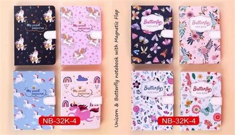 TAAJ NB-32K-4 Cute Diary with Magnetic Lock with Ruled Pages & Hard Top ...