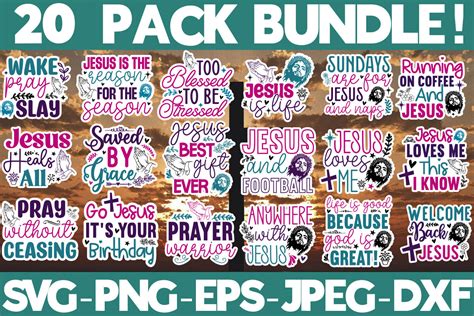 Christian Sticker Svg Bundle Graphic By Simacrafts · Creative Fabrica