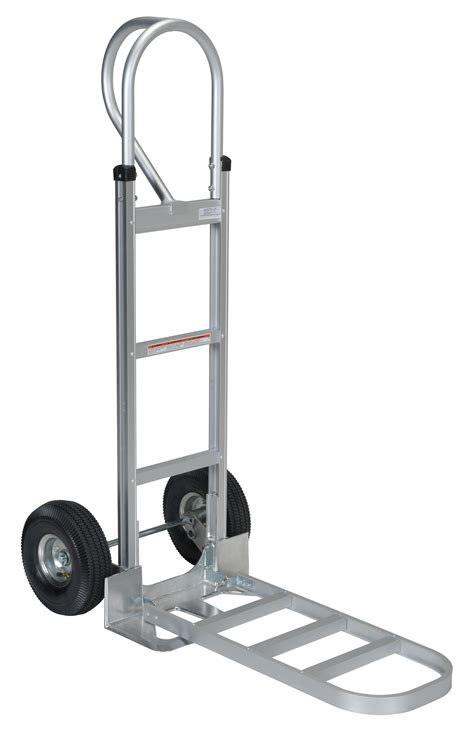 Aluminum P Handle Hand Truck With Pneumatic Wheels Capacity Lbs