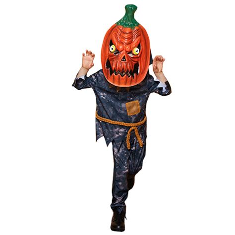 Boys Scary Pumpkin Head Costume - MYanimec