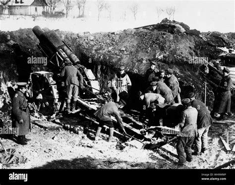 Advance Sereth German 21cm Howitzer Gun Action January 1917 Hi Res