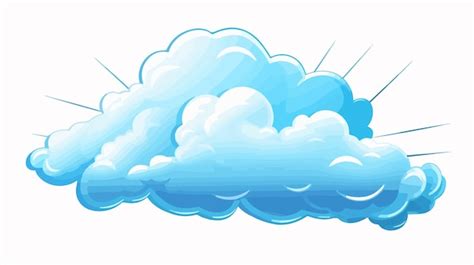 Cartoon Lightning Bolt And Cloud Vector Illustration Premium AI