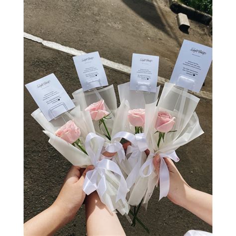 Jual Buket Bunga Buket Mawar Isi Single Rose Bouquet Simple Shopee