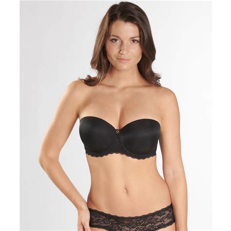 Soutien Gorge Bandeau Coque Confort Noir Aubade Lysessence Lemon Curve