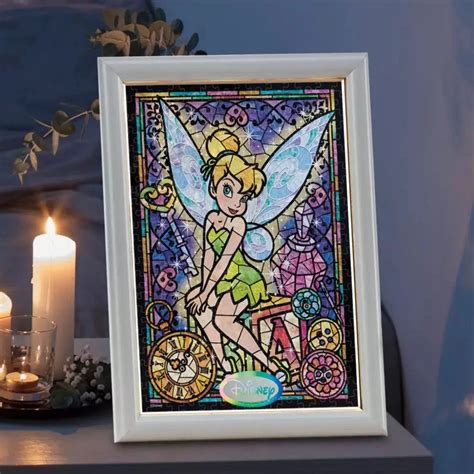 Tenyo Disney Tinker Bell Stained Glass Jigsaw Puzzle 266pcs Twinkle Glory