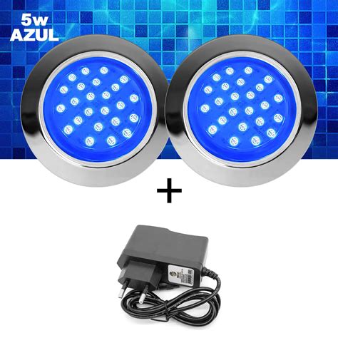 Kit Ilumina O Piscina Led W Azul Inox Fonte Brustec Piscina