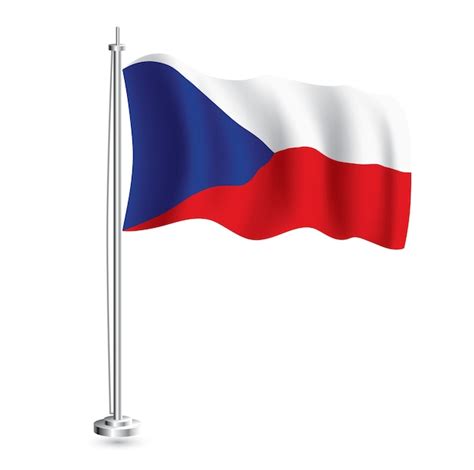 Premium Vector Czech Flag Isolated Realistic Wave Flag Of Czech