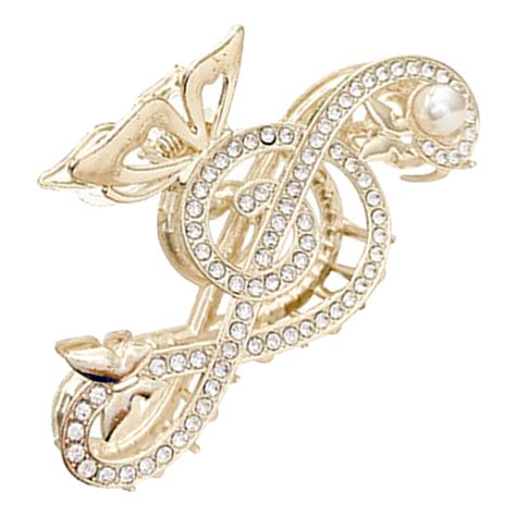 Music Note Hair Clip Sparkling Claw Clip Metal Hair Claw Clip Music