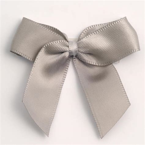 Silver Satin Bows 12 Pack By Favour Lane