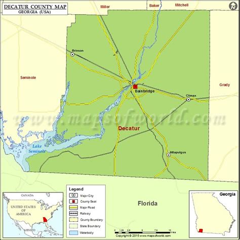 Decatur County Map, Map of Decatur County Georgia in 2022 | County map ...