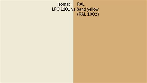 Isomat Lpc Vs Ral Sand Yellow Ral Side By Side Comparison