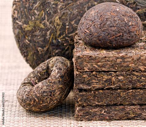 Puer Tea Cake Stock Photo Adobe Stock