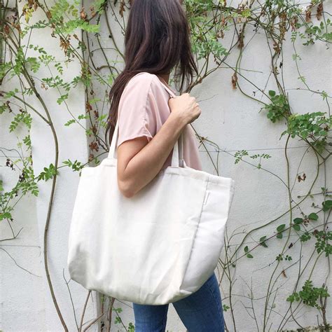 Minimalist Canvas Tote Bag Handmade In Spain By Verdonce