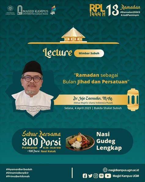 Masjid Kampus Ugm Ramadan Sks On Twitter Agenda Ramadan H