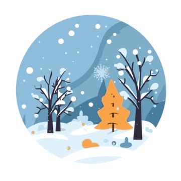 Snow Tree Vector Sticker Clipart An Illustration Of A Cartoon Tree