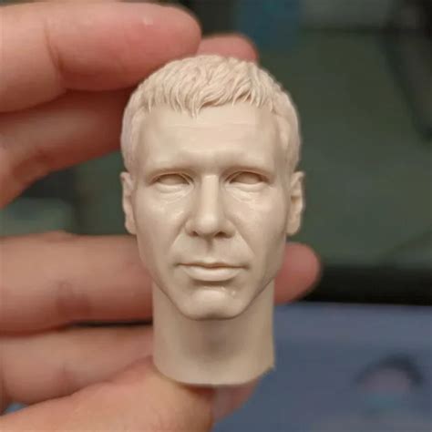 Blank 16 Scale Indiana Jones Harrison Ford Head Sculpt Unpainted Fit