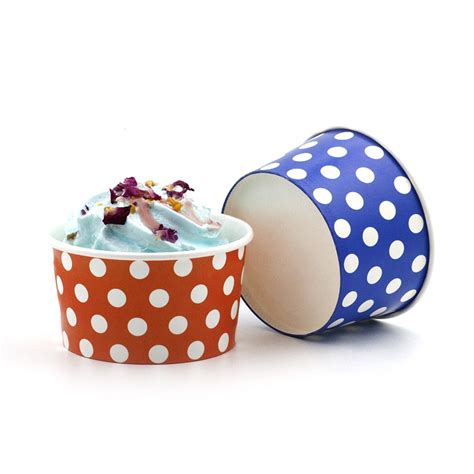 Factory Custom Printed Disposable Paper Ice Cream Cups Paper Ice Cream