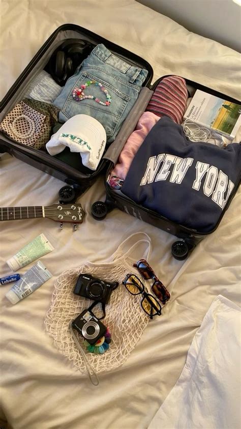 Aesthetic Packing In 2022 Inside My Bag Suitcase Packing Handbag