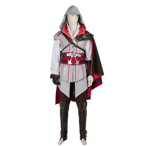 Assassins Creed 2 Ezio Auditore Da Firenze Cosplay Costume White