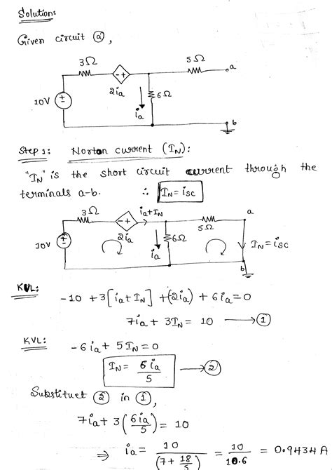 Solved Circuit B Below Is The Norton Equivalent Circuit Of Circuit