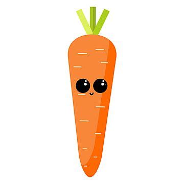 Cute Carrot Clipart Hd PNG, Cute Carrot Illustration Vector On White Background, Vitamin, Nature ...