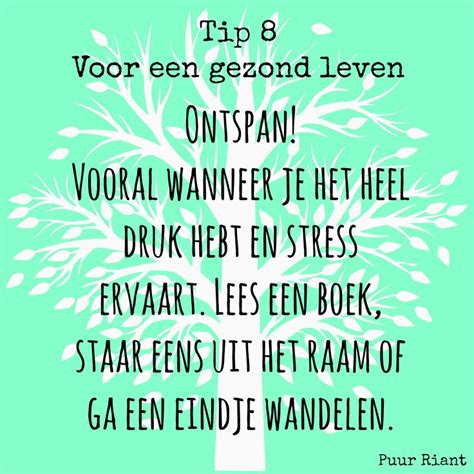 Tip 8 Voor Een Gezond Leven