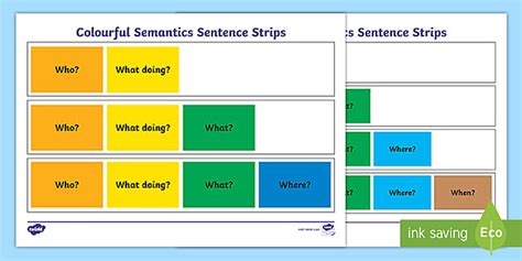 Colourful Semantics Resources Worksheet Twinkl