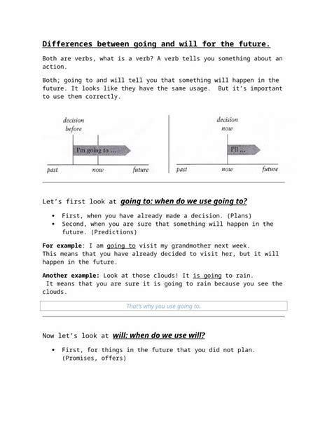 Docx Differences Between Going And Will Dokumen Tips