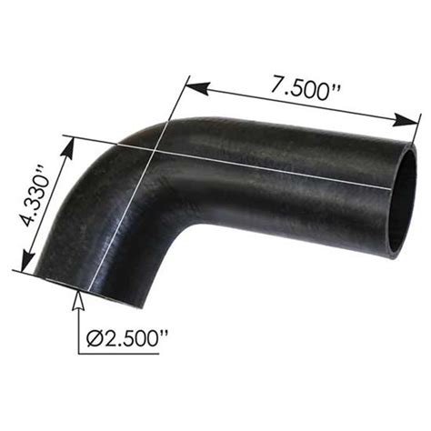 90 Degree Rubber Lower Radiator Hose Elbow Replaces 0516062079 For Freightliner Cascadia 4