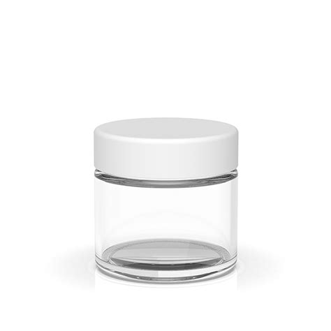 2 Oz Clear Glass Jar W White Foam Lined Cap Pack Of 168