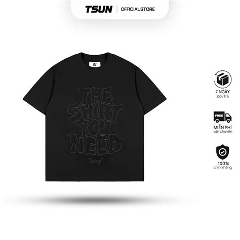 Tsun Wiggle Tee T Shirt Black Unisex Embroidered Poverty Logo