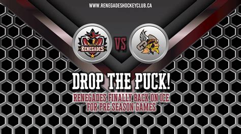 Renegades Take On Titans In Pre Season North York Renegades Hockey