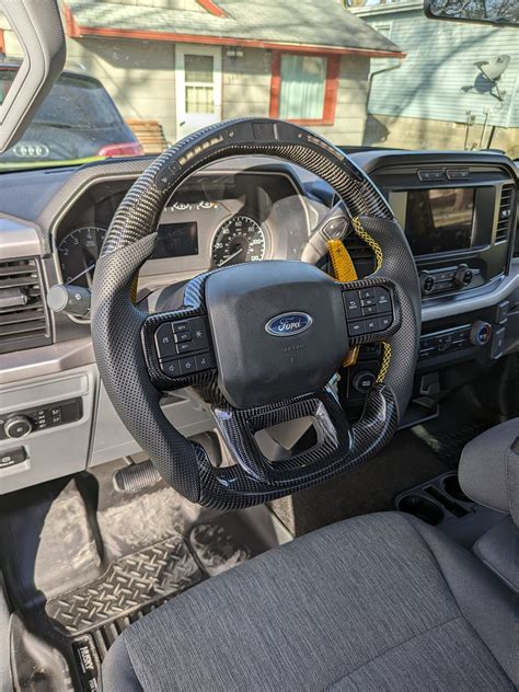 Aftermarket Steering Wheel Install With Heat Paddle Shifters And Led Display F150gen14