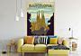 Vintage Barcelona Poster Wallpaper Mural By Magic Murals